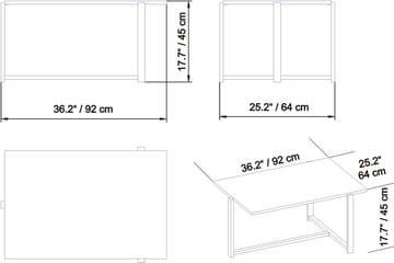 Sofabord Kesnacken 92 cm - Brun - Møbler - Bord - Sofabord & salongbord