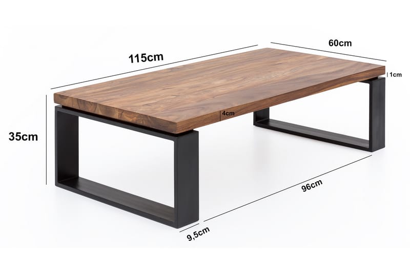 Sofabord Kovacs 115 cm - Brun - Møbler - Bord - Sofabord & salongbord