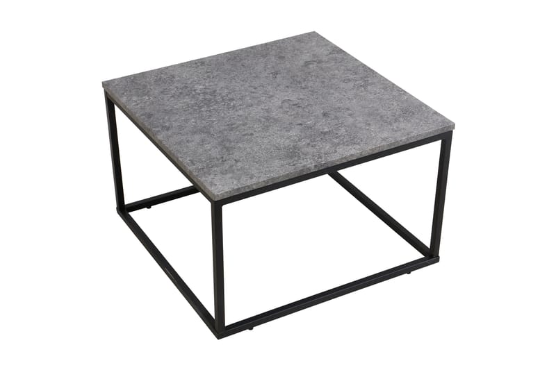 Sofabord Ladonia 70 cm - Betonggrå/Svart - Sofabord & salongbord