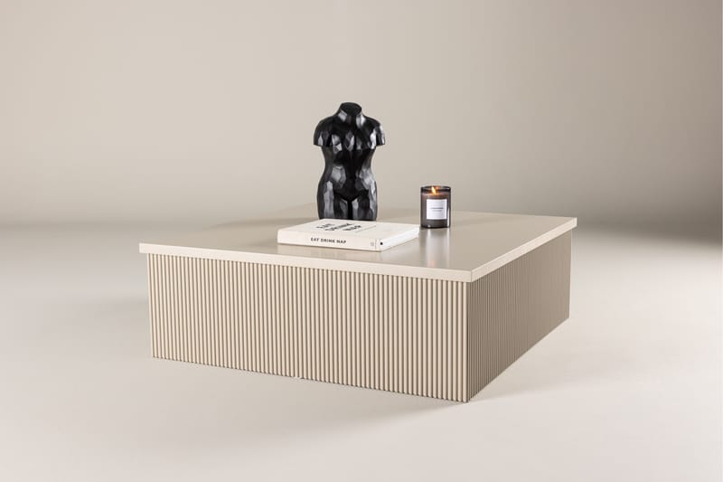 Sofabord Lanox 90x90 cm Beige - Venture Home - Sofabord & salongbord