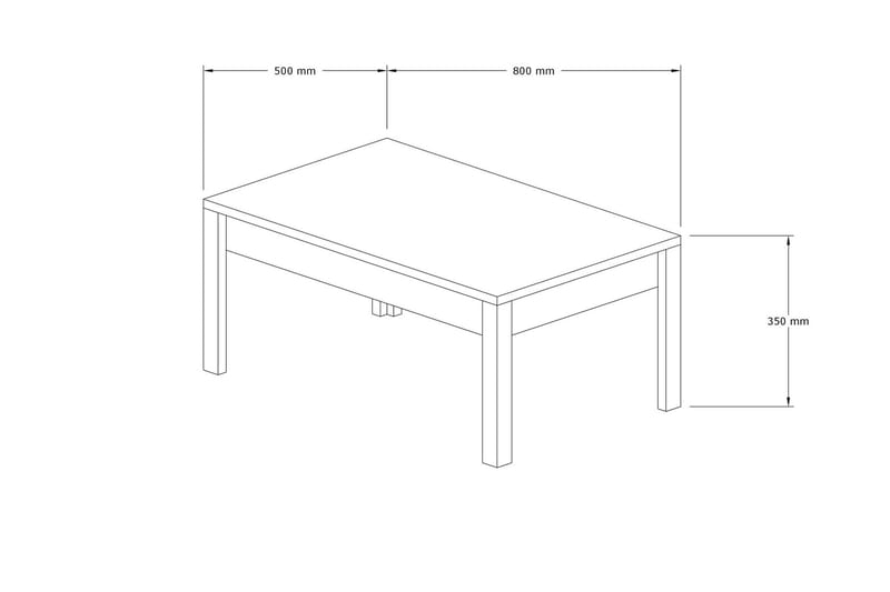 Sofabord Laylana 80 cm - Brun/Blå/Hvit - Sofabord & salongbord