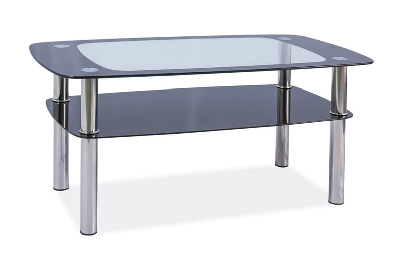 Sofabord Lesevo 100 cm - Glass/Sølv - Sofabord & salongbord