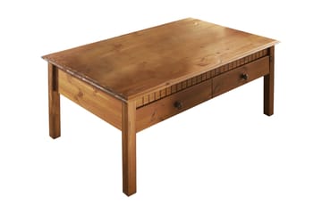 Sofabord Lidwina 110 cm med Oppbevaring 2 Skuffer - Rødbrun - Møbler - Bord - Sofabord & salongbord