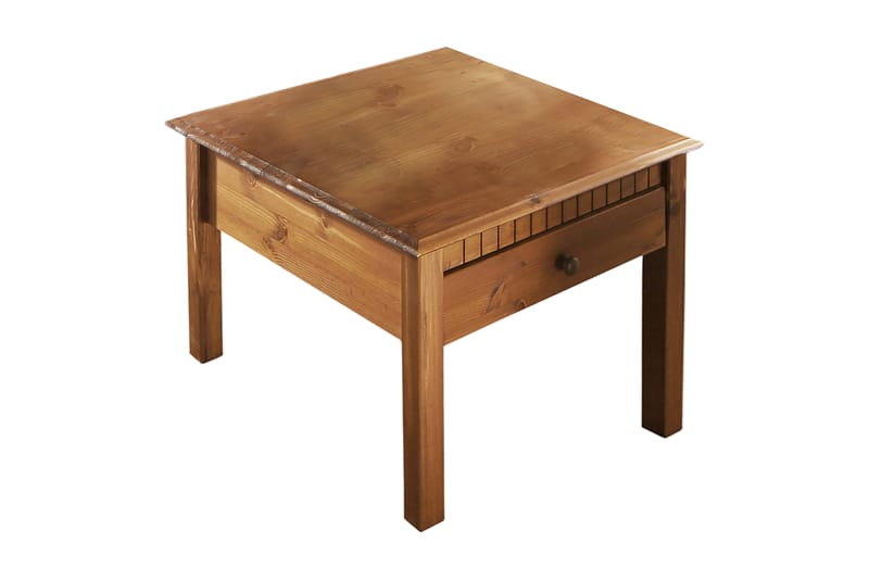Sofabord Lidwina 60 cm med Oppbevaringsskuff - Rødbrun - Møbler - Bord - Sofabord & salongbord