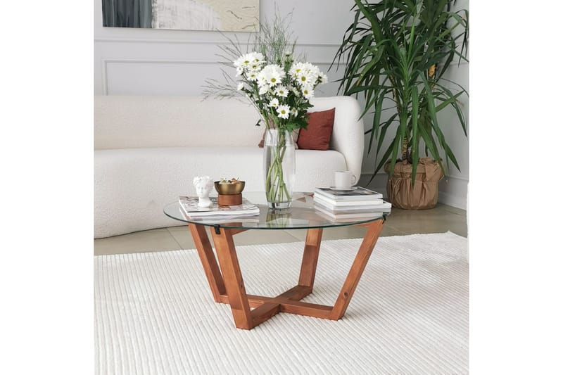 Sofabord Lilya 75x35x75 cm - Brun - Sofabord & salongbord