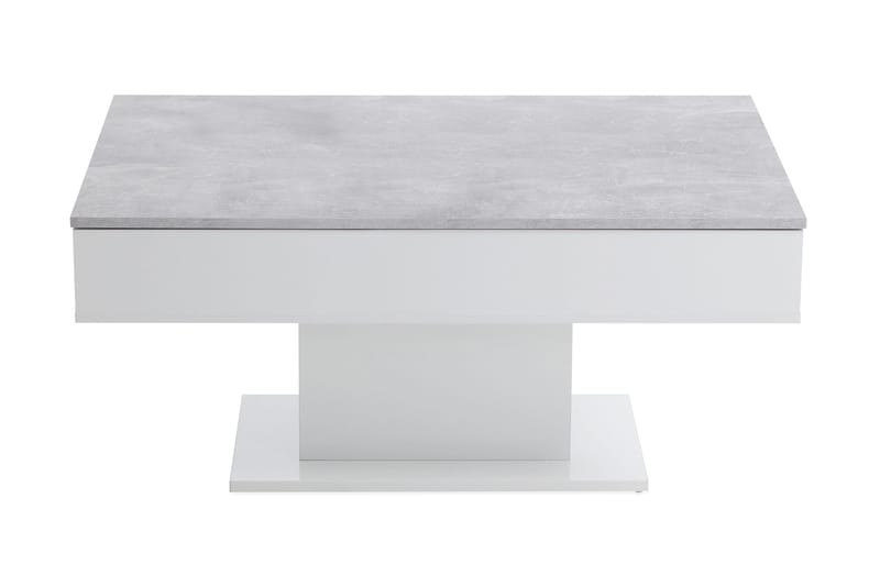 Sofabord Luchansky 100 cm - Betonggrå/Hvit - Sofabord & salongbord
