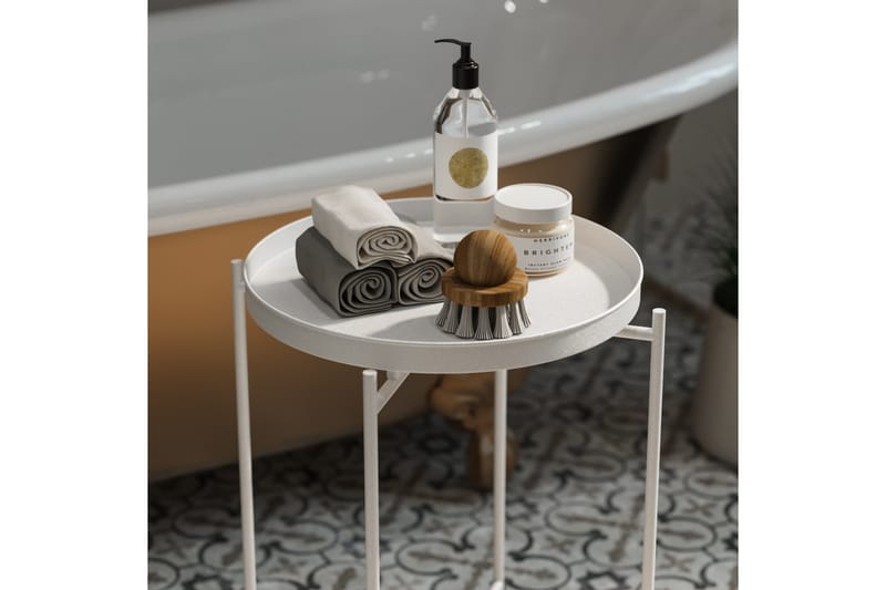 Sofabord Mamta 46 cm - Hvit - Møbler - Bord - Sofabord & salongbord