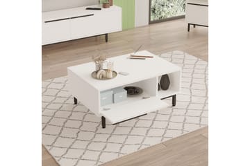 Sofabord Manku 90 cm - Hvit - Møbler - Bord - Sofabord & salongbord