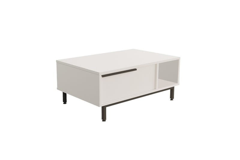 Sofabord Manku 90 cm - Hvit - Møbler - Bord - Sofabord & salongbord