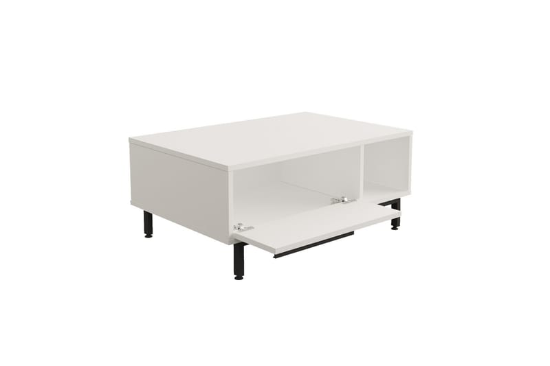 Sofabord Manku 90 cm - Hvit - Møbler - Bord - Sofabord & salongbord