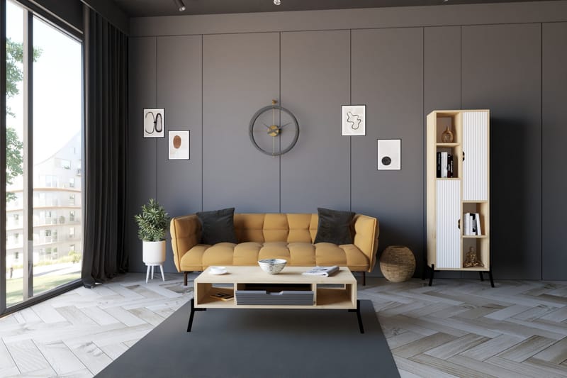 Sofabord Mastara 100x28,2x100 cm - Blå - Sofabord & salongbord