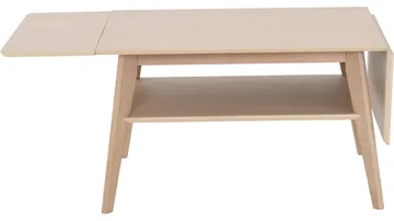 Sofabord Hovden med Klaff & Hylle - Hvitpigmentert - Møbler - Bord - Sofabord & salongbord - Sofabord med oppbevaring