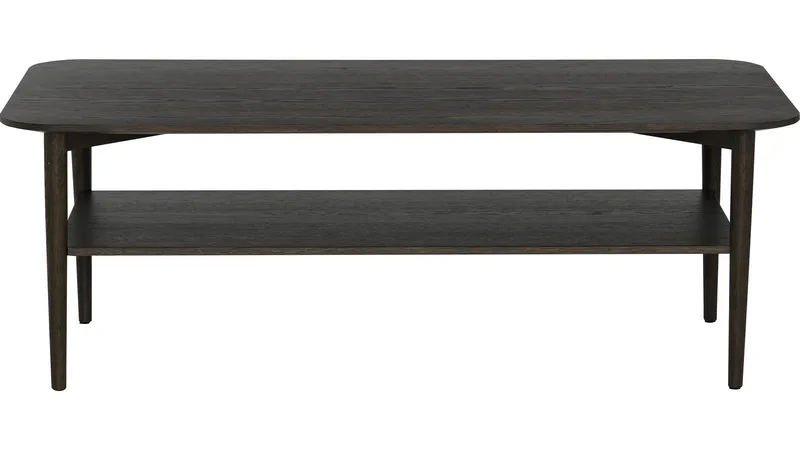 Sofabord Ravik med Hylle 135x65 cm - Brunlakkert - Møbler - Bord - Sofabord & salongbord - Sofabord med oppbevaring