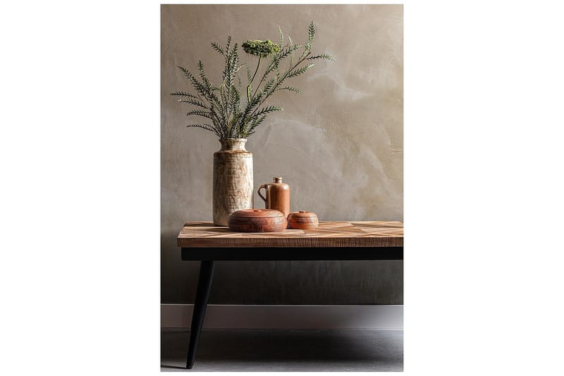 Sofabord Mibelle 120 cm - Teak/Svart Jern - Møbler - Bord - Sofabord & salongbord