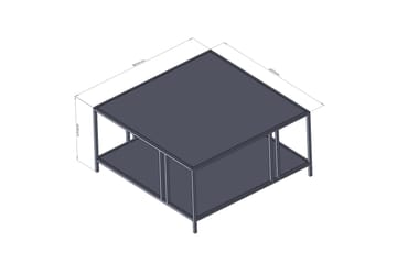 Sofabord Nar 80 cm - Svart - Møbler - Bord - Sofabord & salongbord