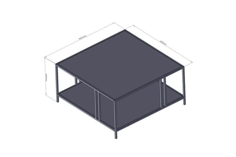 Sofabord Nar 80 cm - Svart - Møbler - Bord - Sofabord & salongbord