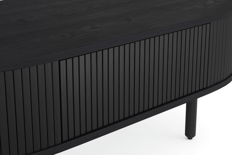 Sofabord Neandir 118 cm Ovalt med Oppbevaringsskuff - Svart - Sofabord & salongbord
