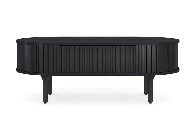Sofabord Noira 118 cm Ovalt med Oppbevaringsskuff - Svart - Møbler - Bord - Sofabord & salongbord