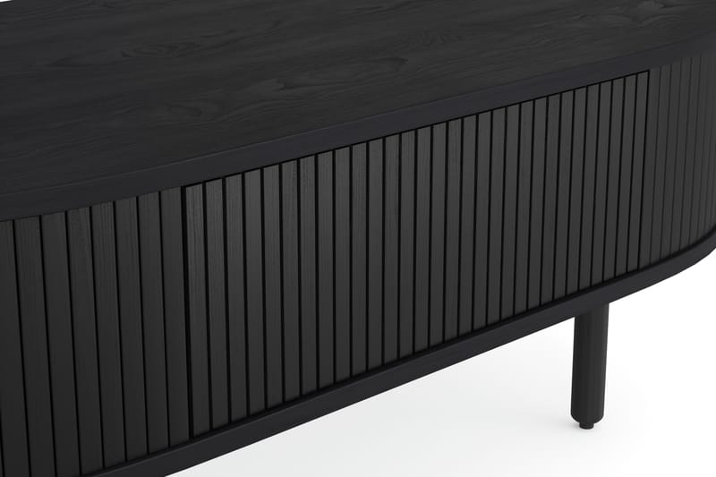 Sofabord Noira 118 cm Ovalt med Oppbevaringsskuff - Svart - Møbler - Bord - Sofabord & salongbord