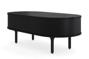 Sofabord Noira 118 cm Ovalt med Oppbevaringsskuff - Svart - Møbler - Bord - Sofabord & salongbord