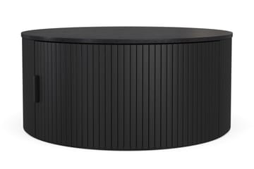 Sofabord Noira 80 cm Rundt med Oppbevaringsskuff - Svart - Møbler - Bord - Sofabord & salongbord
