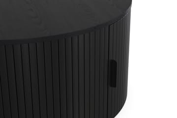 Sofabord Noira 80 cm Rundt med Oppbevaringsskuff - Svart - Møbler - Bord - Sofabord & salongbord