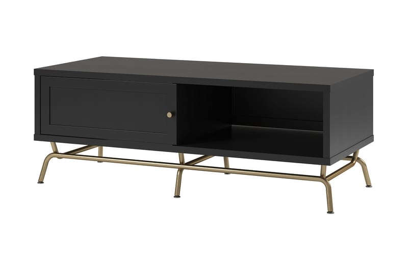 Sofabord Nova 122 cm med Oppbevaring Svart - CosmoLiving - Sofabord med oppbevaring - Sofabord & salongbord