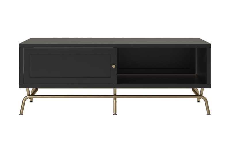 Sofabord Nova 122 cm med Oppbevaring Svart - Sofabord & salongbord - Sofabord med oppbevaring