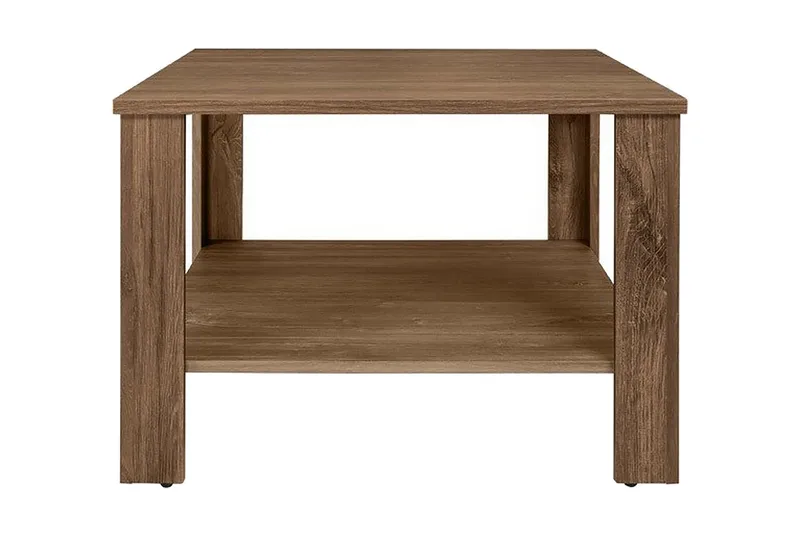 Sofabord Odensala 68 cm med Oppbevaring Hylle Eik, Brun