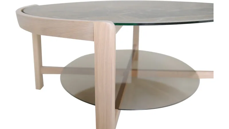 Sofabord Quisto Ø90 cm - Hvitlakkert - Møbler - Bord - Sofabord & salongbord - Sofabord med oppbevaring