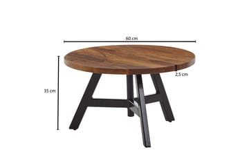 Sofabord Rachid 60 cm Rund - Natur - Møbler - Bord - Sofabord & salongbord