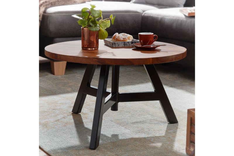 Sofabord Rachid 60 cm Rund - Natur - Møbler - Bord - Sofabord & salongbord