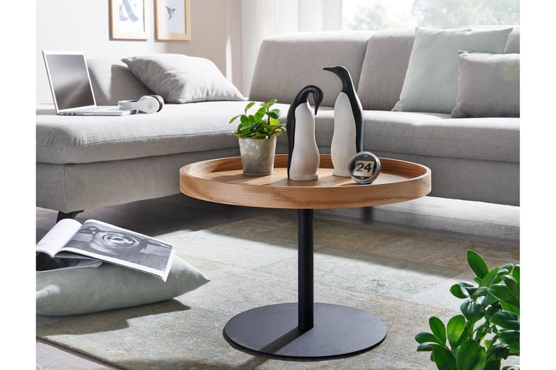 Sofabord Rachid 61 cm Rundt - Natur - Møbler - Bord - Sofabord & salongbord