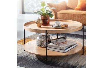 Sofabord Rachid 78 cm Rund - Natur - Møbler - Bord - Sofabord & salongbord