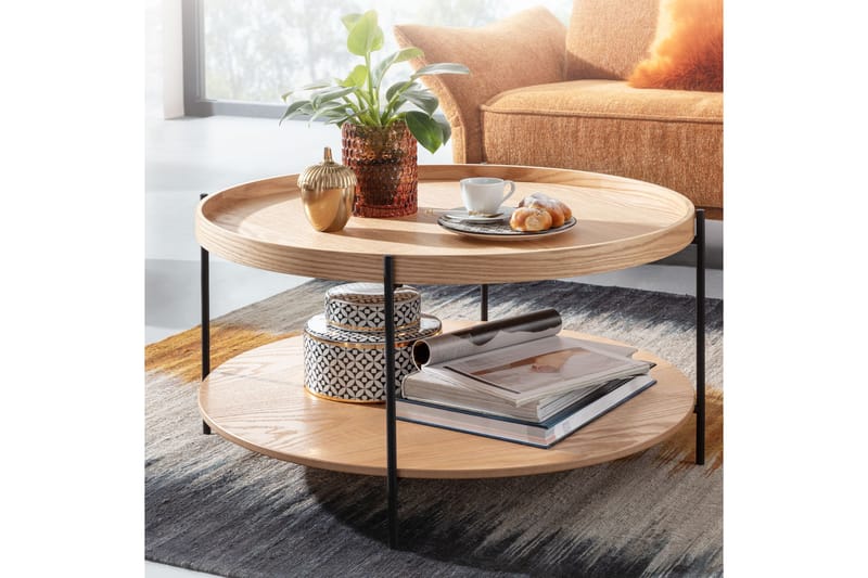 Sofabord Rachid 78 cm Rund - Natur - Møbler - Bord - Sofabord & salongbord