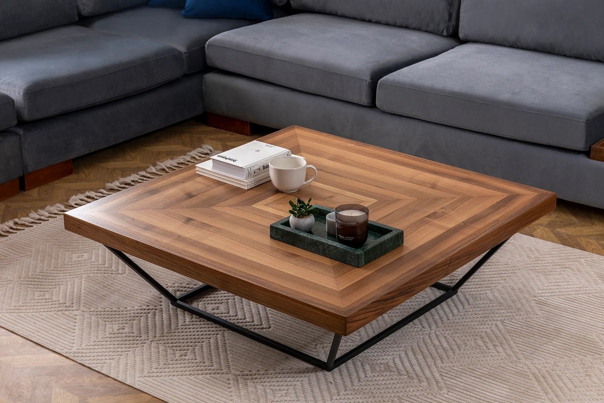 Sofabord Ramba 100 cm - Valnøtt - Møbler - Bord - Sofabord & salongbord