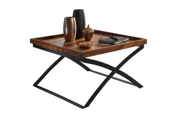Sofabord Roe 63 cm - Massivt Tre/Svart - Møbler - Bord - Sofabord & salongbord