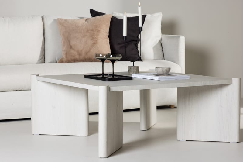 Sofabord Rogaland 100x100 cm Whitewash - Venture Home - Sofabord & salongbord