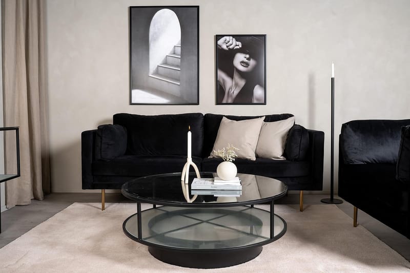 Sofabord Rundt Falsterbo 100 cm - Transparent - Sofabord & salongbord