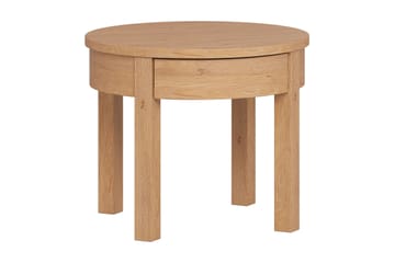 Sofabord Simple 54 cm Rundt med Oppbevaringshylle Natur - VOX - Møbler - Bord - Sofabord & salongbord