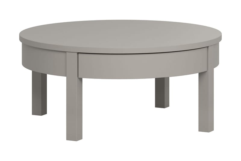 Sofabord Simple 80 cm Rundt med Oppbevaringshylle Lågt Grå - VOX - Sofabord & salongbord