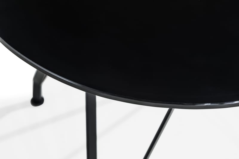 Sofabord Siri 50 cm Rundt - Glass/Svart - Sofabord & salongbord