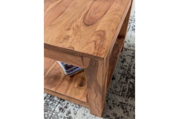 Sofabord Skelgill 60 cm med Oppbevaringshylle - Akacia - Møbler - Bord - Sofabord & salongbord