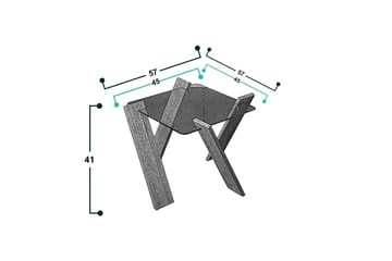 Sofabord Skoglund Mini 57 cm - Eik - Møbler - Bord - Sofabord & salongbord
