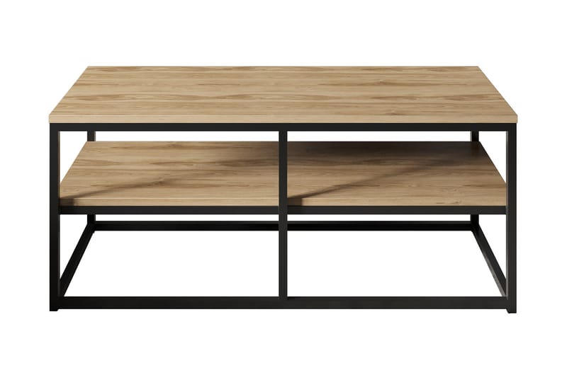Sofabord Slottet 110 cm med Oppbevaringshylle - Brun/Svart - Sofabord & salongbord