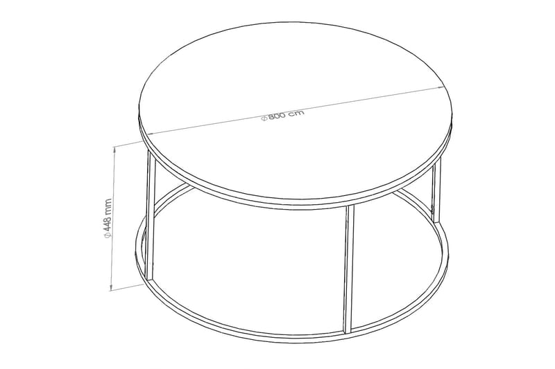 Sofabord Startis 60 cm - Svart - Sofabord & salongbord