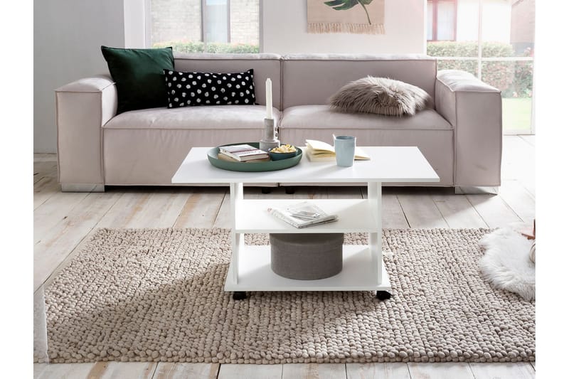 Sofabord Storace 95 cm - Hvit - Møbler - Bord - Sofabord & salongbord