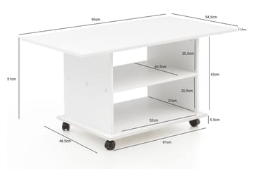 Sofabord Storace 95 cm - Hvit - Møbler - Bord - Sofabord & salongbord