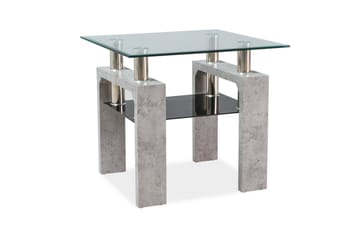 Sofabord Syalets 60 cm - Glass/Grå - Møbler - Bord - Sofabord & salongbord