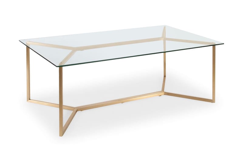 Sofabord Terreno 130 cm - Glass/Messing - Sofabord & salongbord